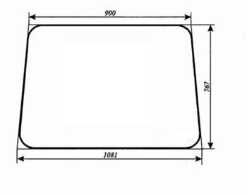 Стекло переднее ЛТЗ (1110х769) Т40М1-6700012