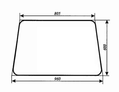 Стекло заднее  ЛТЗ-55/60 (979х600) без отверстий Т40М1-6706211